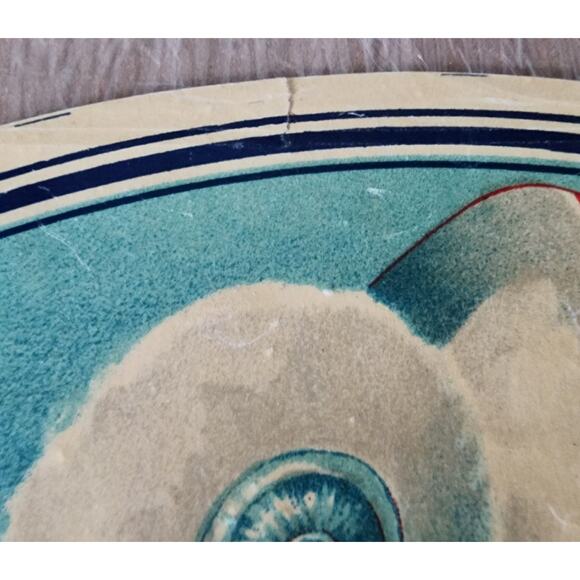 Vintage Original Poudre Junior French Baby Powder Poster Barrel Label 14x19 READ - Picture 4 of 16